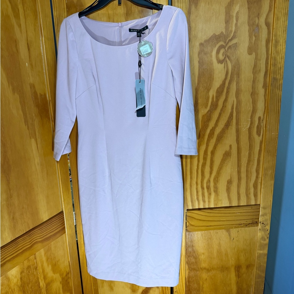 NWT Black Halo Mauve Midi Sheath Dress Size 6